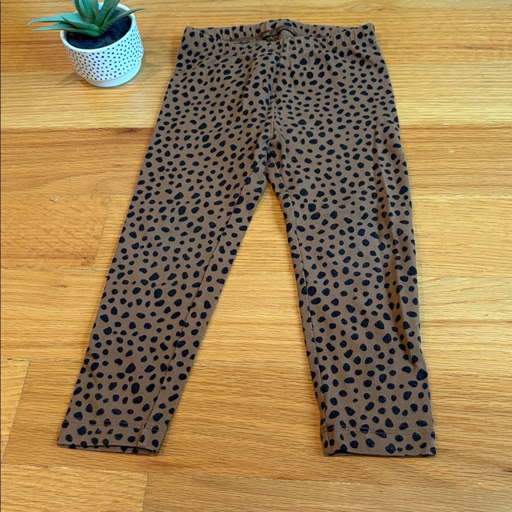 4/$21 2T Old Navy Brown Leggings with Black Dots